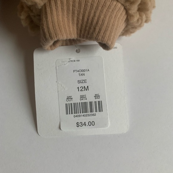 NWT 12M baby teddy bear coat by Starting Out - Picture 6 of 7